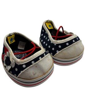 Build-A-Bear Plush Polka Dot Slip-On Shoes With Flower Detail